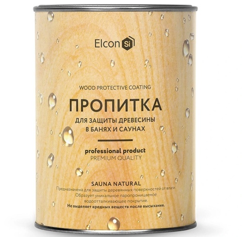 Пропитка для бани и сауны Elcon Sauna Natural 0,9 л Пропитка для бани и сауны Elcon Sauna Natural 0,9 л