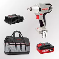 Гайковерт ударный аккумуляторный Crown BL CT22015HX, 1 АКБ, ЗУ, сумка CT22015HX-4-4