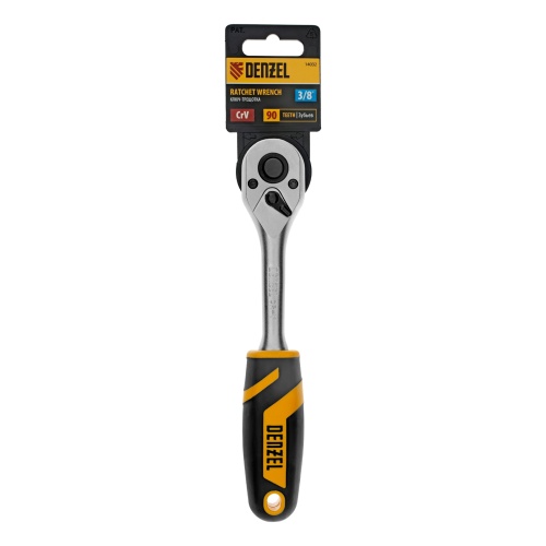 Ключ-трещотка 3/8", 90 зубьев, с быстрым сбросом, CrV Denzel фото 8