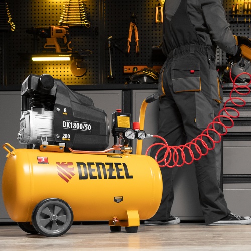 Компрессор воздушный DK1800/50, Х-PRO 1.8 кВт, 280л/мин, 50л Denzel фото 48