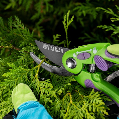 Секатор прямого реза, 215 мм, регулировка захвата, двухкомпонентные рукоятки, Palisad фото 14