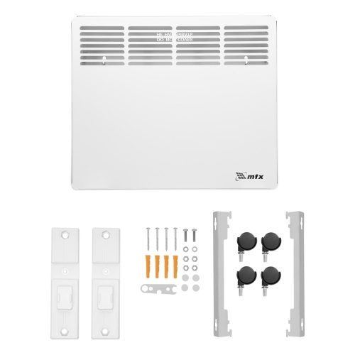 Конвектор электрический КМ-1000.1, 230 В, 1000 Вт, X-образный нагреватель, колеса, термостат MTX фото 19