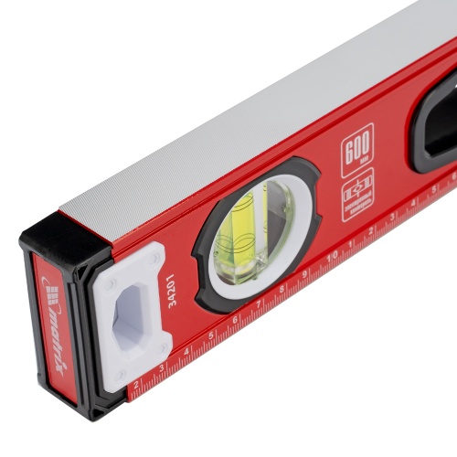 Уровень алюминиевый, фрезерованный, 3 глазка, рукоятки, 600 мм Matrix фото 6