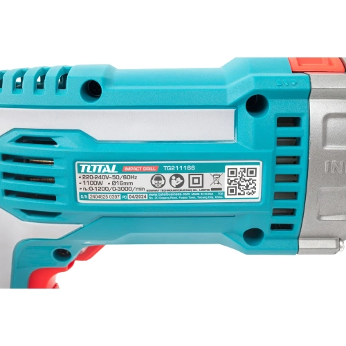 Ударная дрель TOTAL 1100Вт  TG211166 фото 6