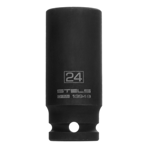 Головка ударная удлиненная шестигранная, 24 мм, 1/2, CrMo Stels фото 3