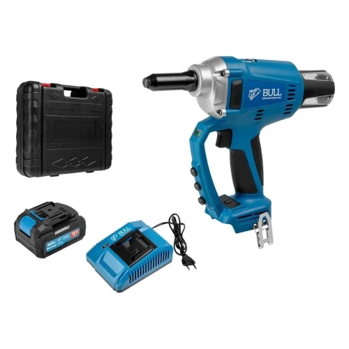 Аккумуляторный заклепочный пистолет BULL CRG 1018 в чемодане XLTpro, бесщеточный, 25 мм, 10000 Н, 1x4 А*ч 1304594 Аккумуляторный заклепочный пистолет BULL CRG 1018 в чемодане XLTpro, бесщеточный, 25 мм, 10000 Н, 1x4 А*ч 1304594