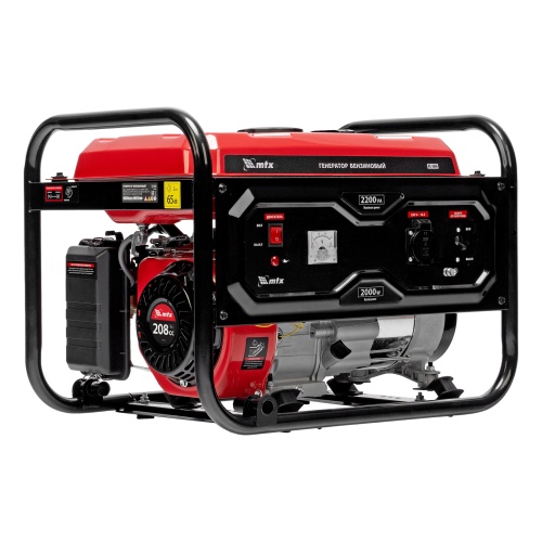 Генератор бензиновый RS-3000, 2,2 кВт, 230В, ручной стартер MTX фото 3