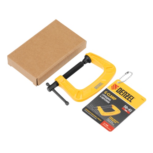 Струбцина G-образная, усиленная, 50 мм Denzel фото 7