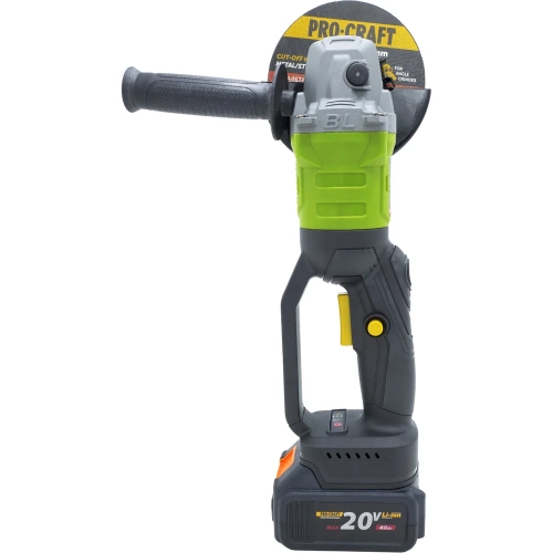 Углошлифовальная машина аккумуляторная PROCRAFT 20В 125мм (АКБ 4АЧ+ЗУ) PWA125 фото 8