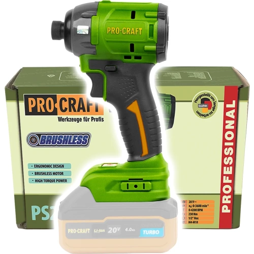 Винтоверт аккумуляторный Procraft 20В 230Нм Без АКБ и ЗУ PS22 фото 11 Винтоверт аккумуляторный Procraft 20В 230Нм Без АКБ и ЗУ PS22 фото 11