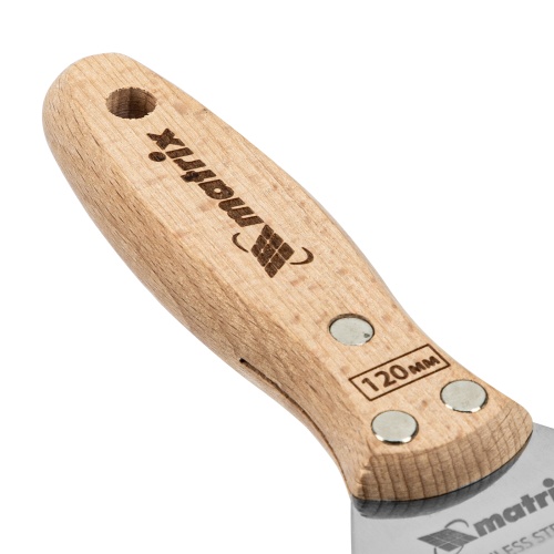 Шпательная лопатка из нержавеющей стали, 120 мм, буковая рукоятка, EFP Matrix фото 6