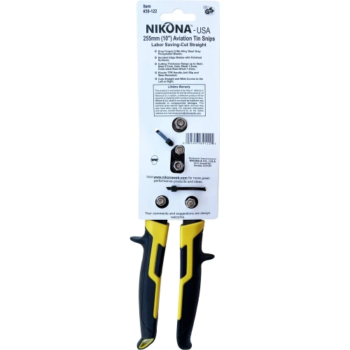 Ножницы по металлу NIKONA прямые, особой мощности, из CrMo, 255мм 39-122 фото 3