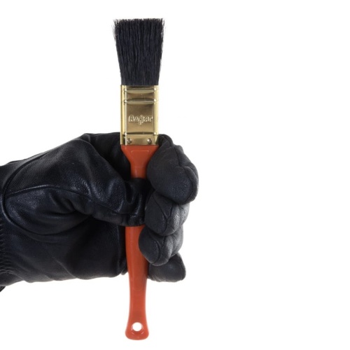 Кисть плоская Варяг 31221 натуральная черная щетина 25 мм фото 4