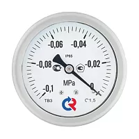 Виброустойчивый вакуумметр РОСМА ТВ-320Т.00 (-0.1-0МПа) ДК63 G1/4, класс точности 1.5 D070-03912