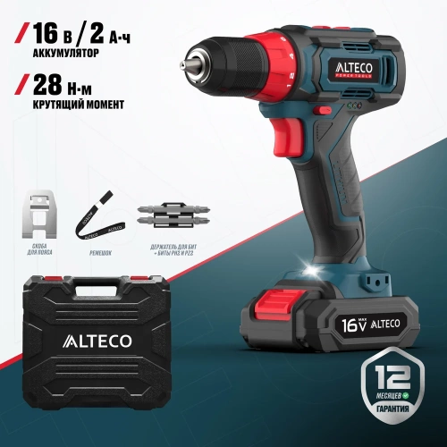 Аккумуляторная дрель-шуруповерт ALTECO CD 16-28 77084 фото 3 Аккумуляторная дрель-шуруповерт ALTECO CD 16-28 77084 фото 3