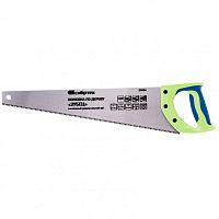 Ножовка по дереву "Зубец", 450 мм, 7-8 TPI, каленый зуб 3D, двухкомпонентная рукоятка Сибртех