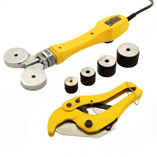 Аппарат для сварки пластиковых труб DWP-750, 750 Вт, 0-300 град, 4 насадки, 20-40 мм Denzel фото 3