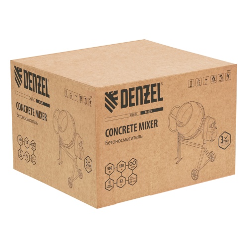 Бетоносмеситель B-125, 550 Вт, 130 л Denzel фото 6
