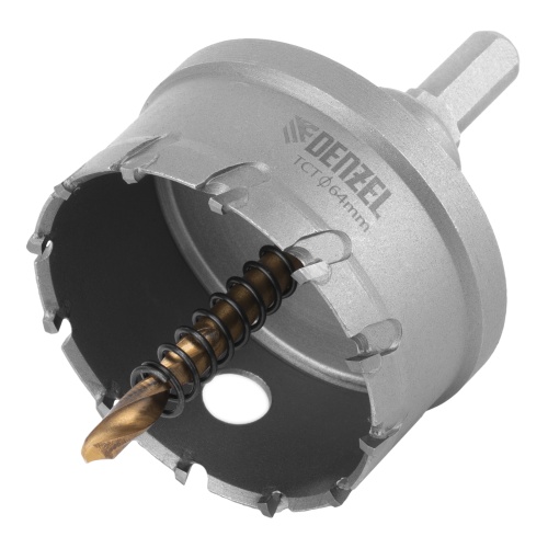 Коронка по металлу твердосплавная, 64 мм Denzel фото 2