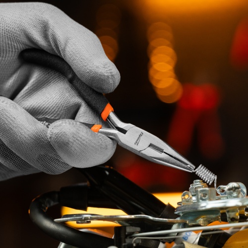 Длинногубцы прямые Mini, 130 мм, никелированные, авторазжим Sparta фото 9 Длинногубцы прямые Mini, 130 мм, никелированные, авторазжим Sparta фото 9