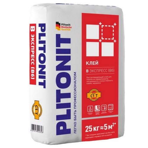 Клей для плитки Plitonit В экспресс Вб 25 кг
