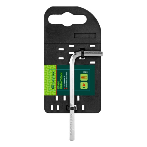 Ключ имбусовый HEX, 4 мм, 45x, закаленный, никель Сибртех фото 5