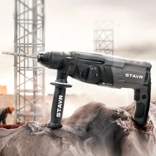 Перфоратор СТАВР SDS-PLUS, 30мм, горизонт, 1100Вт, Stavr SBH 1100-30AV, 3 режима, AVS, 3.2Дж, 0-1000об/мин, 0-5200уд/мин, кабель 3м (набор осн, кейс) 9030300314 фото 9