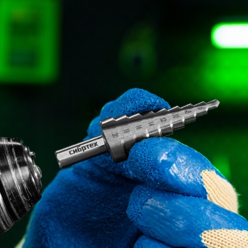 Сверло ступенчатое по металлу 4-6-8-10-12-14-16-18-20 мм, 4241 Сибртех фото 7