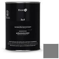 Грунт-эмаль по ржавчине Elcon 3 в 1 матовая RAL 7024 графит 0,8 кг
