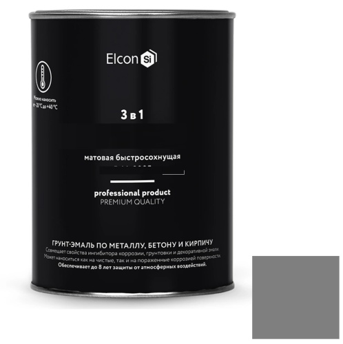 Грунт-эмаль по ржавчине Elcon 3 в 1 матовая RAL 7024 графит 0,8 кг