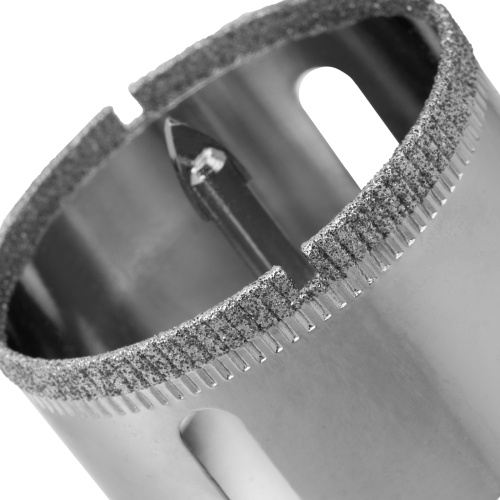 Сверло по керамической плитке и стеклу, 50 х 55 мм, шестигранный хвостовик, с центрующим сверлом Сибртех фото 4