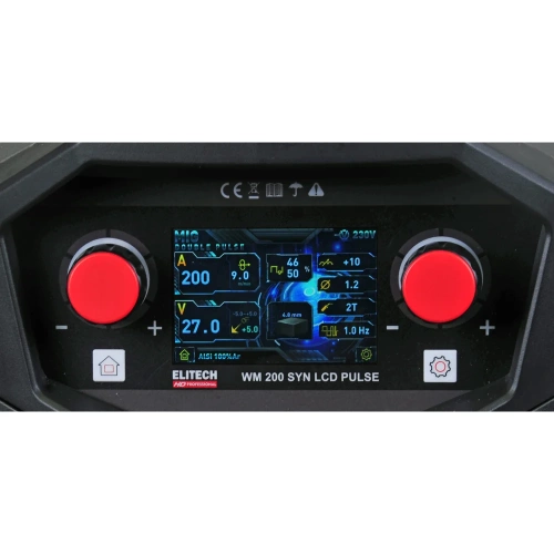 Инверторный сварочный аппарат Elitech HD WM 200 SYN LCD Pulse 204473 фото 4