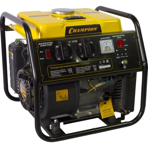 Генератор Champion 3,2/3,5кВт, 7лс, 5,7л, 26кг IGG3200 фото 3