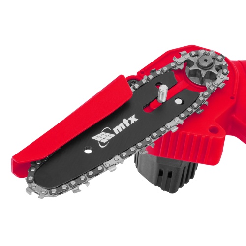 Цепная мини-пила аккумуляторная, MCS-100, шина 100 мм, Li-Ion, 20 В MTX фото 25