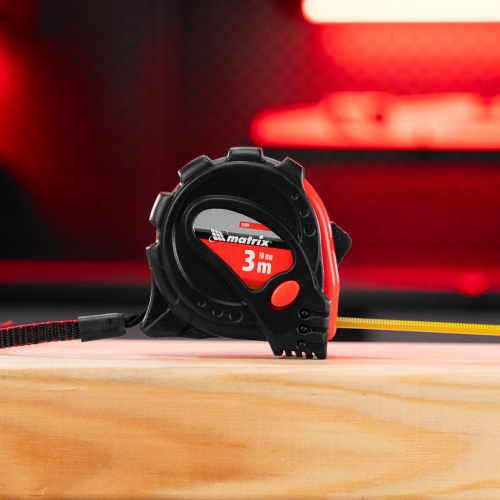 Рулетка Status Magnet 3 fixations,3 м х 16 мм,обрезиненный корпус,зацеп с магнитом Matrix фото 9