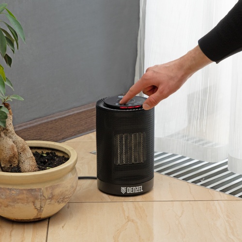 Тепловентилятор электрический керамический DTFC-1200, 3 режима, вентилятор, нагрев 600/1200 Вт Denzel фото 12