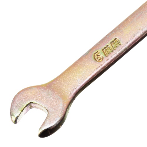 Ключ комбинированный, 6 мм, желтый цинк Сибртех фото 3