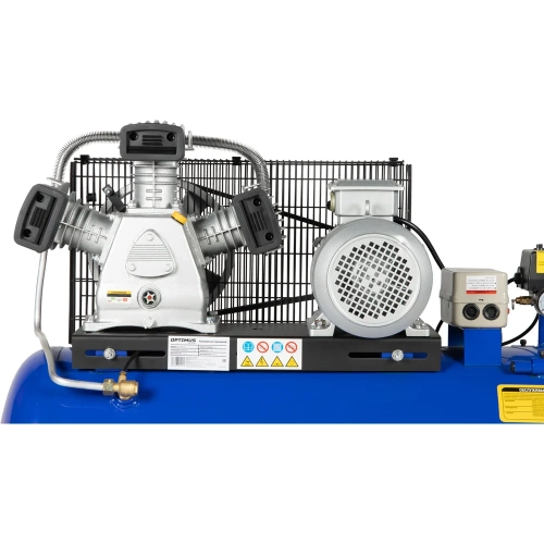 Компрессор поршневой OPTIMUS 580л/мин, 3кВт, 380В, ресивер 100л OPT-301058 фото 4