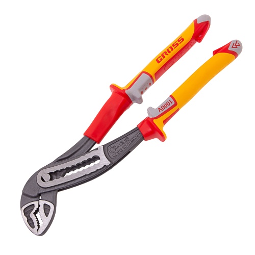 Клещи переставные, диэлектрические рукоятки до 1000 В, 240 мм Gross фото 2
