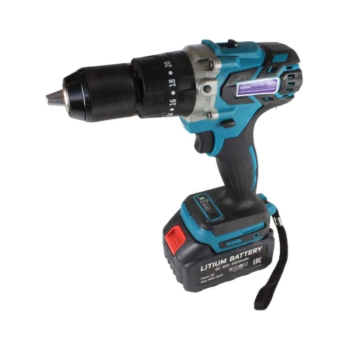 Аккумуляторная ударная дрель-шуруповерт AktiTool icd20g в кейсе 13 мм, 20 В, li-ion аккум. 4000 мАч, 2 шт 101212 Аккумуляторная ударная дрель-шуруповерт AktiTool icd20g в кейсе 13 мм, 20 В, li-ion аккум. 4000 мАч, 2 шт 101212