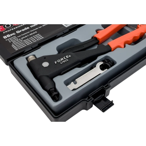 Заклёпочник FORCE резьбовой с заклёпками в ложементе 86 предметов 5861 фото 4 Заклёпочник FORCE резьбовой с заклёпками в ложементе 86 предметов 5861 фото 4