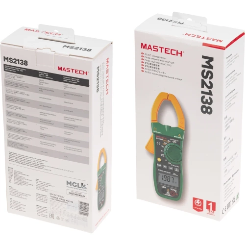 Токовые клещи MASTECH MS2138 00-00001670 фото 11 Токовые клещи MASTECH MS2138 00-00001670 фото 11