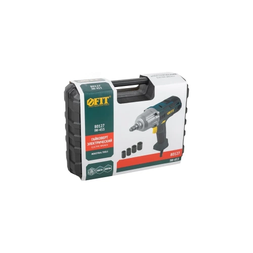Гайковерт электрический FIT450 Вт, 2800 об/мин, 4200 уд/мин, 400 Нм, БС щеток, рез. накл., 2,3 кг , коробка 80127 фото 4