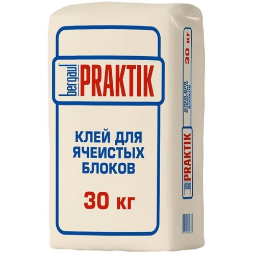 Клей для ячеистых блоков Bergauf Praktik Winter 30 кг