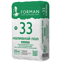 Пол наливной самовыравнивающийся Forman 33 финишный быстротвердеющий 25 кг