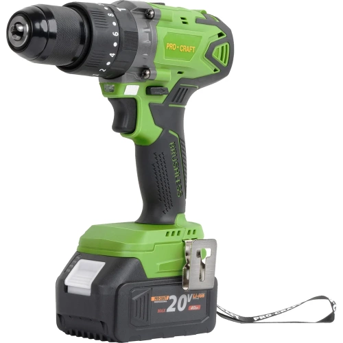 Шуруповерт аккумуляторный PROCRAFT PA18BL 20В 50Нм (2 АКБ 4Ач+ЗУ+Кейс) PA18BL-2B-C фото 10 Шуруповерт аккумуляторный PROCRAFT PA18BL 20В 50Нм (2 АКБ 4Ач+ЗУ+Кейс) PA18BL-2B-C фото 10