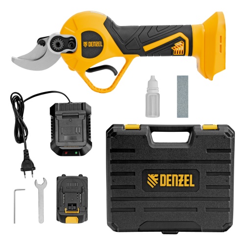 Секатор аккумуляторный, бесщет., CP-30BL, Li-Ion, 20 В, лезвия SK5 // Denzel фото 2