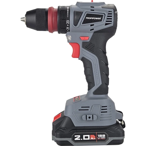 Аккумуляторный бесщеточный шуруповерт Profipower MKBL-18BM Li-ion-2шт, 18В, 2.0Ач, съемный патрон, З/У, 0.8-10 мм, кейс T0057 фото 8 Аккумуляторный бесщеточный шуруповерт Profipower MKBL-18BM Li-ion-2шт, 18В, 2.0Ач, съемный патрон, З/У, 0.8-10 мм, кейс T0057 фото 8