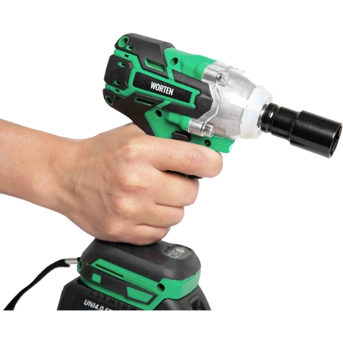 Гайковерт бесщеточный WORTEN 2x4.0Ач, 21В, 400Нм IM КА-90000590 фото 5