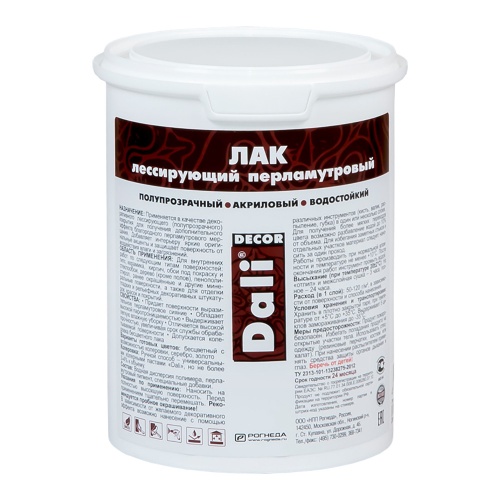 Лак лессирующий перламутровый Dali Decor красное золото 1 кг фото 3